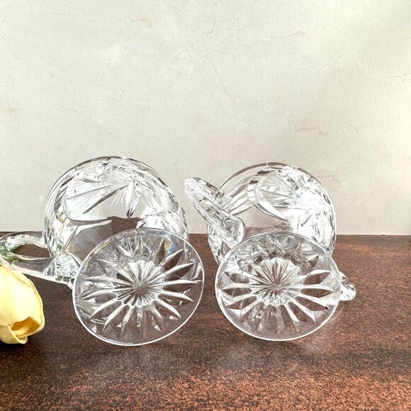 Pinwheel Polish Lead Crystal Sugar & Creamer - Picture 5 of 9